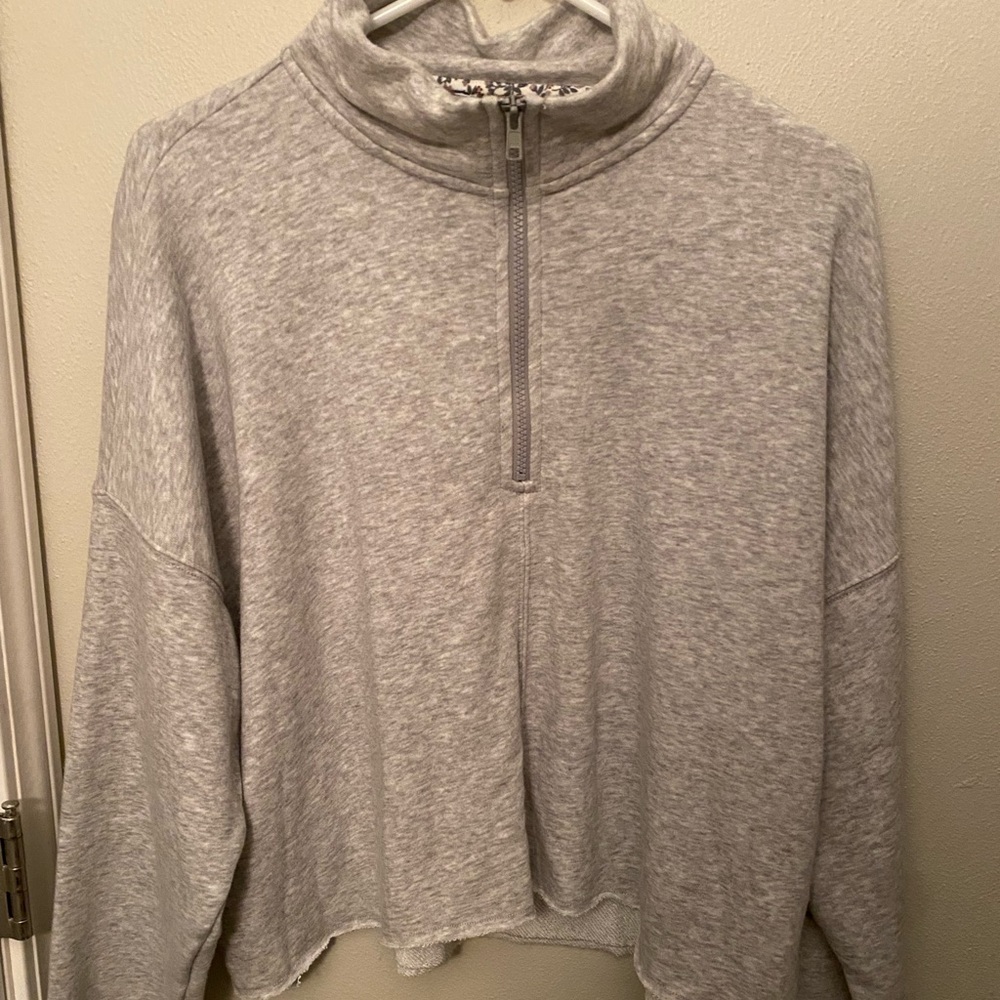 Aerie cropped quarter zip size xl